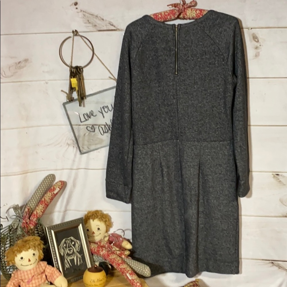 Lucky Brand; Gray Midi Sweater Dress; L - Picture 3 of 6